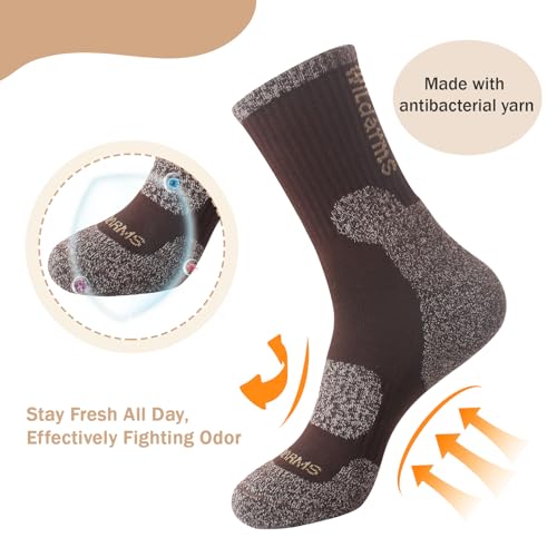 Wildarms 5 Pairs Socks for Men Warm Cozy Boot Socks3