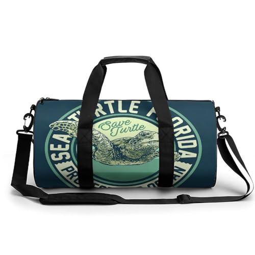 Duffel bag Tortue Verte : sac de sport compact 45x23x23cm pour la gym