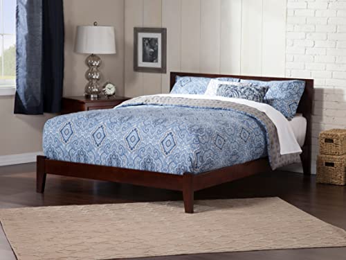 Afi Orlando Queen Platform Bed With Open Footboard And Turbo Charger In Walnut #TOP3