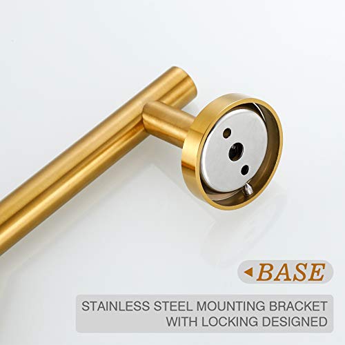 Ushower 18'' Towel Bar And Toilet Paper Holder Combo Set, Brushed Gold, 2 Piece #TOP3