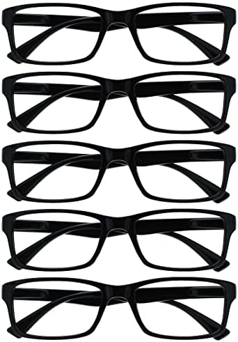 The Reading Glasses Company Black Value 5 Pack Mens Womens Designer Style Readers RRRRR92-1 +2.50