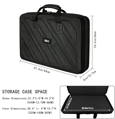 BUBM Lightweight Hard Shell Storage Case, Shockproof Travel Bag Fit for Pioneer DDJ-FLX4 DDJ-400 DDJ-SB3 SB2 DDJ-RB 2-Channel DJ Controller by BUBM - Image 5