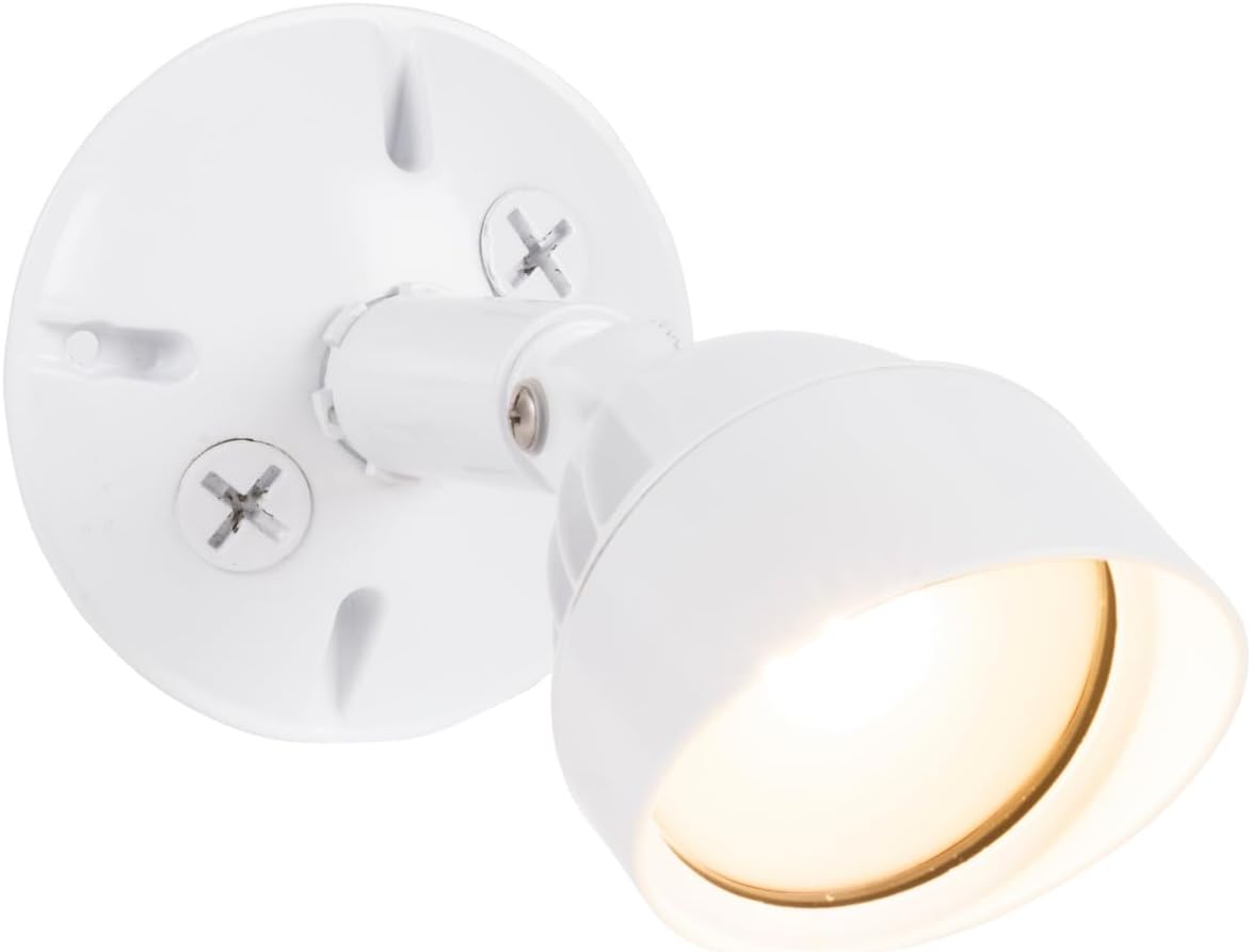 Craftmade Z421-W-LED | 13-Watt LED Outdoor Flood Light in White Finish | 900 Lumens at 3000 K | Integrated LED Disk | Wet-Rated Wall Mount for Outdoor Use