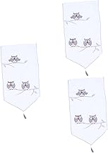 IMIKEYA Cortina Bordada De Coruja 3 Peças Cortina Triangular Painéis Transparentes Cortinas Transparentes Cortinas Transparentes De Banheiro Cortinas De Bolso Semi-Voile Cortina