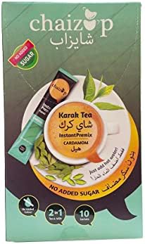 Chaizup Instant Premix Cardamom Sugar Free 3in1 Tea 10 Sachet (No Added)