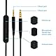 Toxaoii Ersatz-Audiokabel, 1,2 m, Schwarz, Kompatibel mit Bose QuietComfort QC45 QC35II QC35 QC25 On-Ear2 OE2 OE2i Soundlink SoundTrue NC700 Kopfhörern, 3,5 mm auf 2,5 mm AUX-Kabel mit Mikrofon