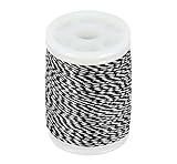 arrccholiy Archery Bow String Serving Thread 120yard(110m) for Compound Recurve Bow Tying Peep Sights Nocks, Black White