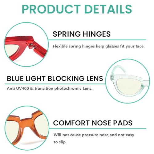 Image of Eyekepper 4-pack Reading Glasses Blue Light Blocking Square Computer Readers Women