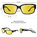 KastKing Night Vision Driving Glasses for Men and Women,Angular Wrap Design,Yellow Lens