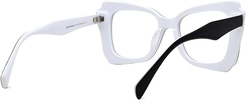 Miniatura 8 de VOOGLAM Gafas rectangulares de gran tamaño con bloqueo de luz azul para mujer, anti fatiga ocular UV Cheyenne