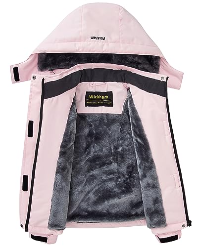 Wickham WG/001 Girl'S Waterproof Ski Jacket Winter Warm Fleece Lined Snow Windproof Jackets Removable Hood Ski Coat thumb #2