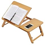 MegaChoice Faltbares Betttisch-Tablett, Bett-Laptop-Schreibtisch, Höhe und Winkel verstellbar,...