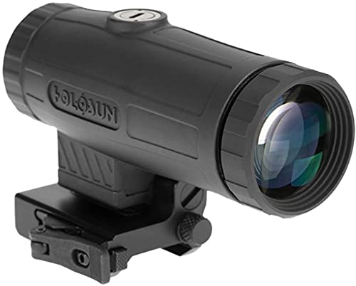 HOLOSUN HE510C-GR Elite Open Reflex Multi-Reticle Green Dot Sight with QD Mount + HM3X 3X Magnifier + Extra Batteries and Lens Cloth