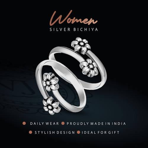 Image of 925 Sterling Silver Peacock Design Toe Ring for Women and Girls | Polish Adjustable Toe Bichiya | Adjustable