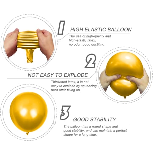 Image of Party Propz Birthday Decoration Kit - 26 Pcs Golden & White Theme - Happy Birthday Banner, Star Foil Balloons, Decoration Kit for Boys, Girls & Husband (Cardstock,Foil)