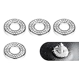 winterrock 4PCS Bling Car Inner Door Lock Covers, Rhinestones Crystal Pull Rod Bolt Decoration Stickers, Sparkly Auto Door Bolt Lock Pin Caps, Compatible with Mercedes-Benz A/B/C/D/E Class (White)