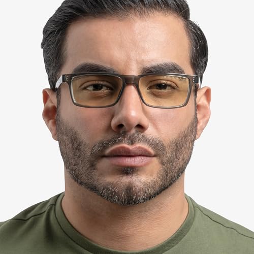 Gunnar Gafas para Videojuegos y Ordenador | Vertex, Color de Montura: Smoke, Tente de Lentes: Ámbar (Bloques 65% de Luz Azul y 100% de UV) | con filtro de Luz Azul | Lente Patentada - imagen 4