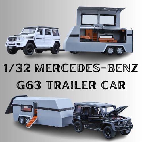 Image of Invite Enterprise 1:32 Marcedees G63 Trailer Diecast Metal Pull Back Car with 6 Openable Doors with Sound and Light Toy Decoration car Best Gift Toys for Kids 【Colors as Per Stock】