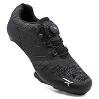 Feyenold Herren Fahrradschuhe Damen Radsport Schuhe Kompatibel mit Peloton & Kompatible Installation Look SPD SPD-SL Delta Lock Pedal Reitschuhe Schwarz 46 EU