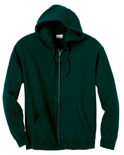 Hanes Premium Cotton Full-Zip Hoodie, L-Light Steel