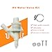 gunhunt 1 PC Car Toilet Water Valve Assembly, Foot-operated Flush Toilet Water Valve Hose Clamp Screw Fasteners, Car Accessories, Compatible with Sealand Dometic 300, 301, 310, 311, 320, 321 (White)