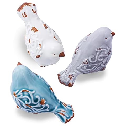 FICITI Ceramic Bird Figurine Set of 3 Cover