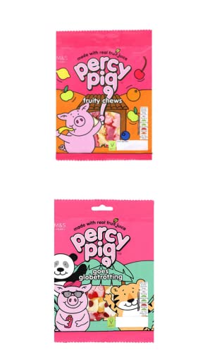 Marks & Spencer Percy Pig Fruity Chews and Goes Globetrotting each 150g Bag