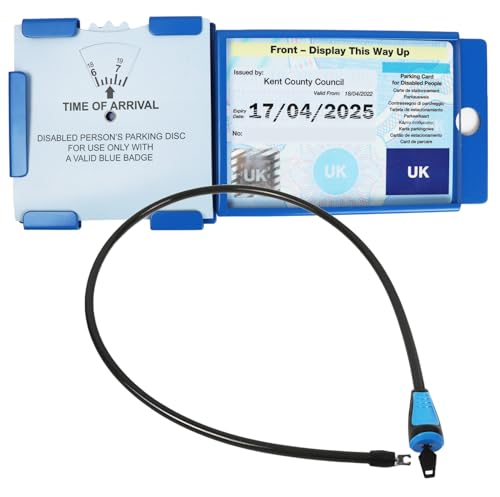 Blue Badge Disabled Holder Guard Parking Time Clock Security Anti Theft Lock Wallet (Not Folding)