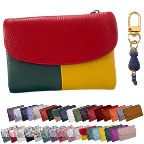 Joyfullygo Unisex Pebble Leather Wallet,Short Slim RFID Blocking Bifold Zipper Coin Pocket Card Case Purse with ID Window (A-3#)