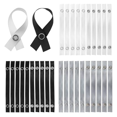 xlwen 30 Stück Nähfrei-Aufhänger für Textilien,150 x 12 mm Nähfrei-Aufhänger für Frottee,Polyester Handtuchaufhänger für Lappen,Geschirrhandtuch,Dekoartikel, Bad Handtuch,Sabberhandtücher,Camping