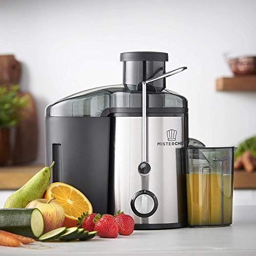 MisterChef MCJUICER Juicer, Stainless Steel, 500 W, 1.1 liters, Black