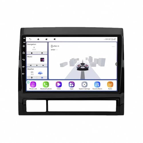 Coche con Carplay Android Auto inalámbrico, autoradio táctil para Toyota Hilux