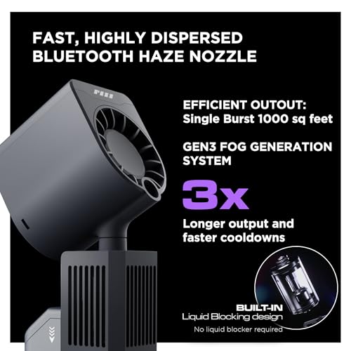 Image of PMI SmokeNINJA PRO HAZER KIT - Portable Fog Machine with Bluetooth, Upgraded Anti-Leak Fog Chamber, 3rd-Gen Haze Nozzle, 3-Min Continuous Output, USB-C Powered for Cinematic, Studio & Event Use