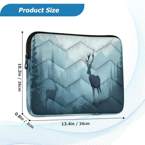 Funda para portátil de 13-14 pulgadas impermeable con diseño Forest Deer miniatura 3