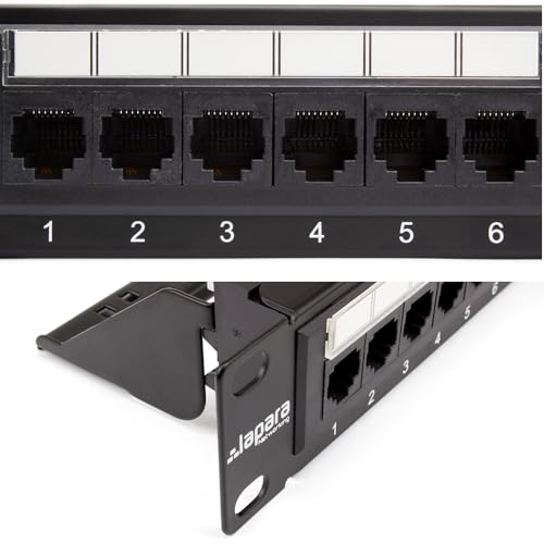 Patch panel rack 1U Cat 6A UTP Lapara con terminación IDC modelo LA-4010203 6