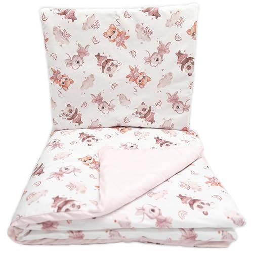 Baby's Comfort Bedding Set Duvet Cover (90 x 120 cm) + Pillowcase (40 x 60 cm), Ballerinas + pink