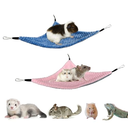 GOMICRAFT Guinea Pig & Rat Hammocks, Perfect for Pet Critter Cages, 2 Pack