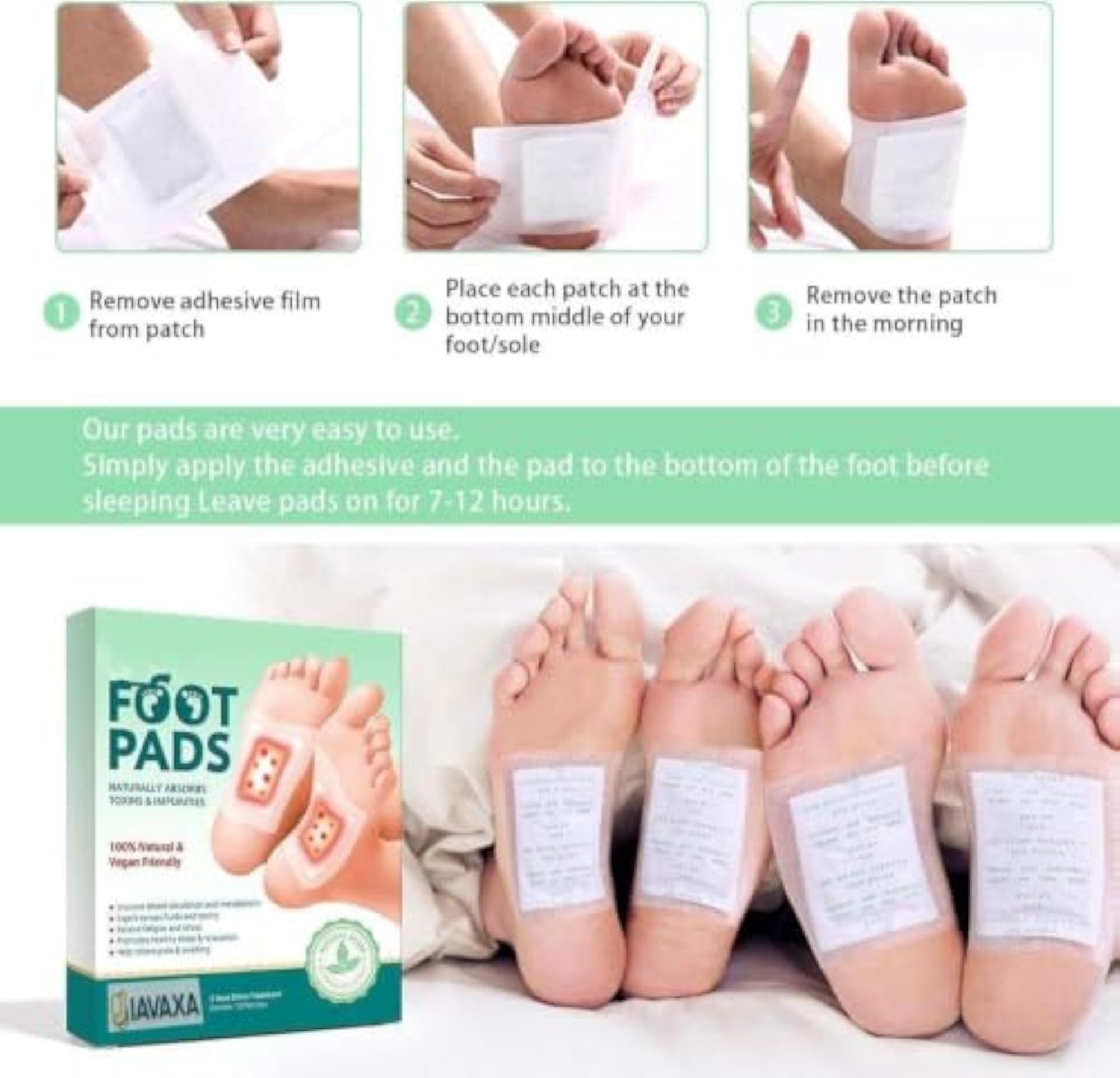 Herbal Night Use Foot Patches for Relaxation & Self-Care Routine