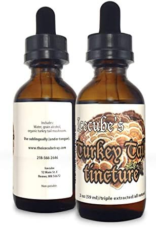 Icecube's Turkey Tail Tincture Triple extracted 2 oz. Handcrafted in Remer, MN