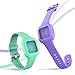 AresserA for Garmin Vivofit jr.3 Bands, Silicone Replacement Watch Bands Compatible with GarminFit jr.3 for Kids Boys Girls-3 Pack: Pink&Lavender&Teal