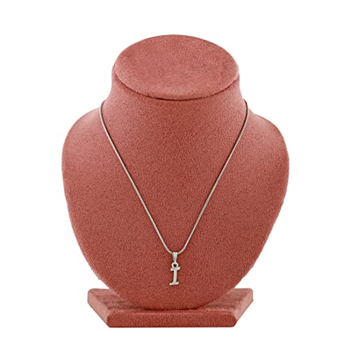 Initial Letter Rhodium Plated Pendant/Charm - A & Z