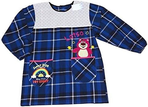 Amazon Co Jp トイストーリー ロッツォ かっぽう着 エプロン 割烹着 Bigアップリケ 保育士 女性用 M L レディース チェック ディズニー グッズ ホーム キッチン