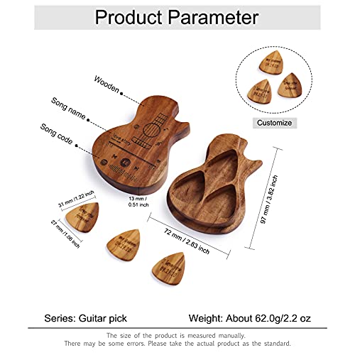 Kaululu Personnalisé 3pcs Guitare Médiator avec Prenoms Gravé en Bois Cadeau pour Petit Ami Guitariste Anniversaire Noël… - Les Beatles, Paul McCartney, John Lennon, RIngo Starr, George Harrison Kaululu Personnalisé 3pcs Guitare Médiator avec Prenoms Gravé en Bois Cadeau pour Petit Ami Guitariste Anniversaire Noël… – Image 3