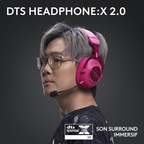 Logitech G Pro X 2 Lightspeed Casque Audio Gamer, Bluetooth, USB, 3.5 mm + Pro X TKL Rapid, Clavier Gaming Filaire sans pavé numérique, Touches analogiques magnétiques, Rapid Trigger, RVB, PC - Rose