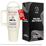 vaanshie Mothers Day Gifts For Mom 40 oz Insulated Trump Tumbler with Foldable Handle & Straw, Mommy Coffee Mug, Mama Tumblers, Funny Birthday Present for Her, Cute Mother’s Day Gift Tumbler, Mom Cup