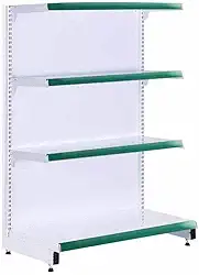 Gôndola Prateleira Supermercado 4 Níveis 40x30 New Plus 1,40m Ponta Verde - Sa Gôndolas