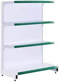Gôndola Prateleira Supermercado 4 Níveis 40x30 New Plus 1,40m Ponta Verde - Sa Gôndolas