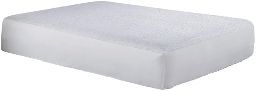 Fabrictech SG50 StainGuard - Protector de colchón de rizo de algodón de una cara, tamaño Queen, color blanco