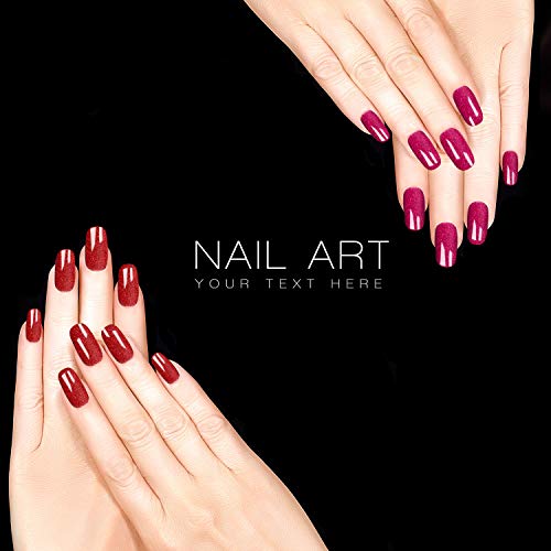 Maitys 16 Sheets Glitter Nail Wraps Polish Strips Self Adhesive Shine Solid Color Fingernail Full Wrap Stickers with 2 Pieces Nail File for Women DIY Manicure Tips(Retro Color)