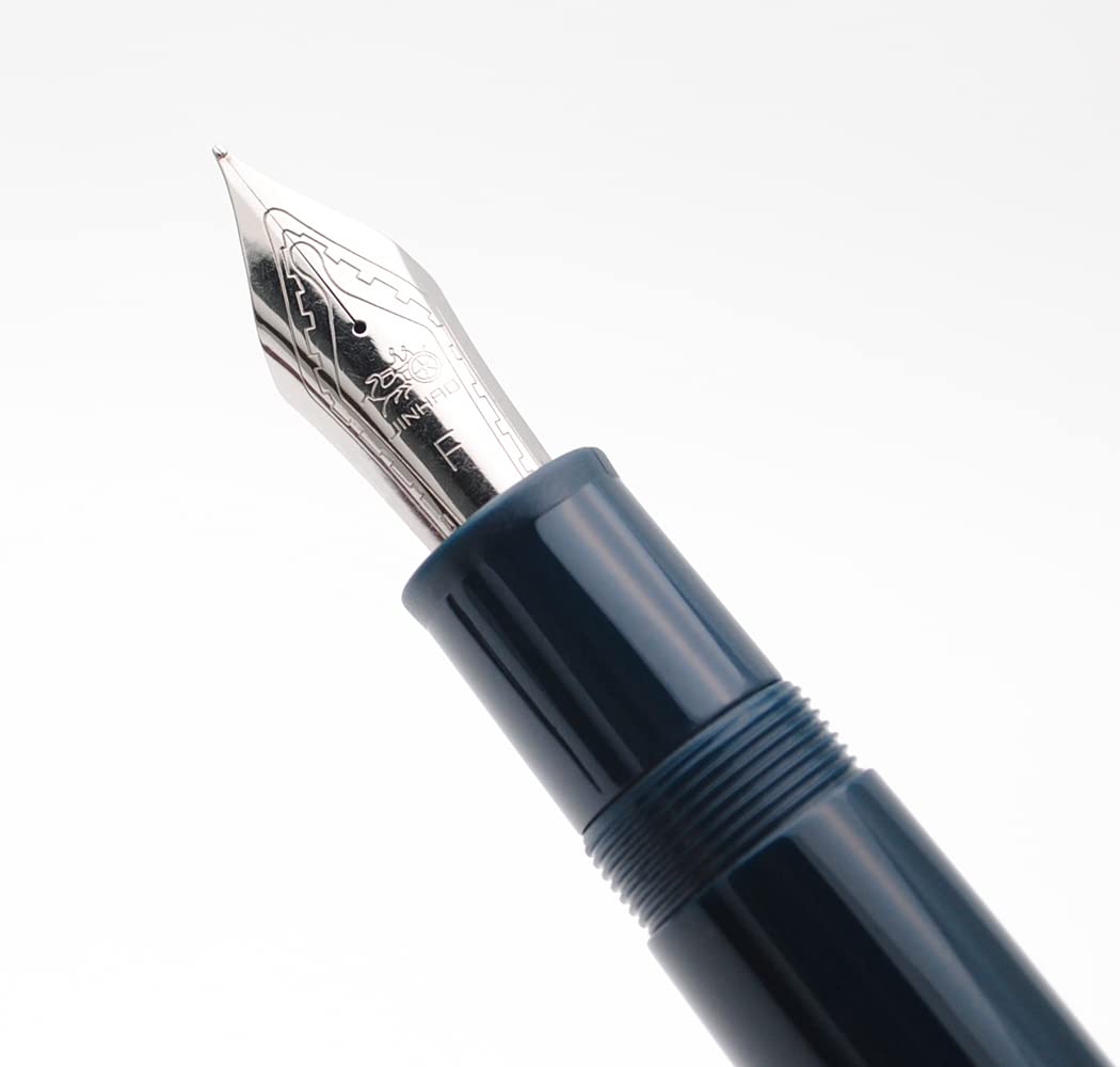 JINHAO X159 Resin Fountain Pen with Ink Converter (Fine Nib, Silvery Clip-Dark Blue) - Image 2